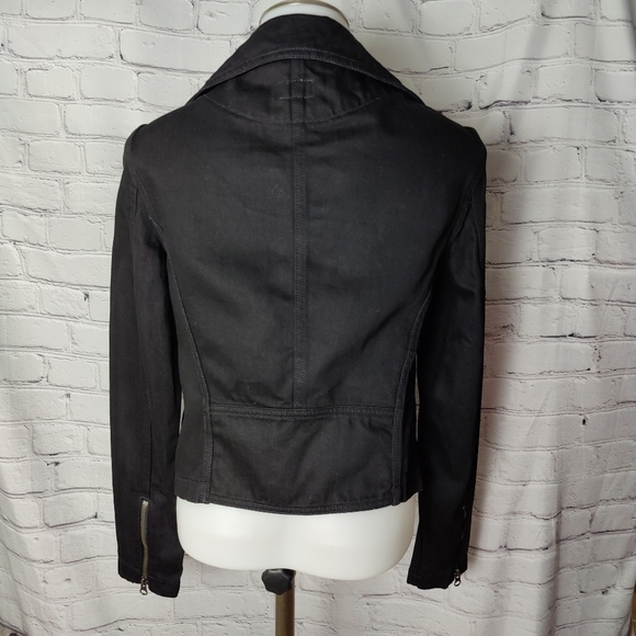 Able Denim The Moto Jacket Black Size XS NWT - Picture 9 of 10
